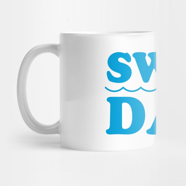 Swim Dad Blue by College Mascot Designs